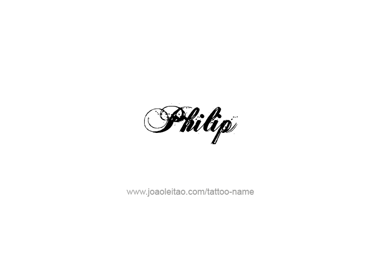 Tattoo Design Prophet Name Philip