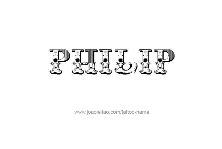 Tattoo Design Prophet Name Philip