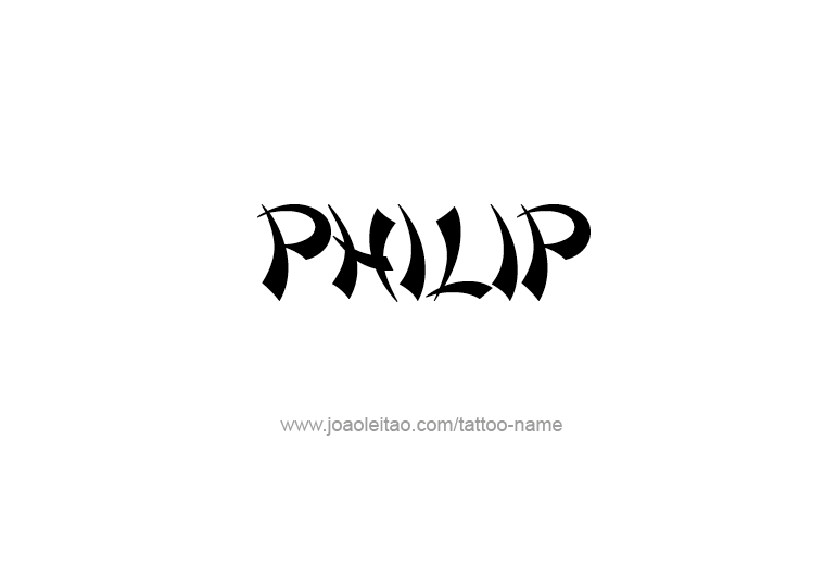 Tattoo Design Prophet Name Philip