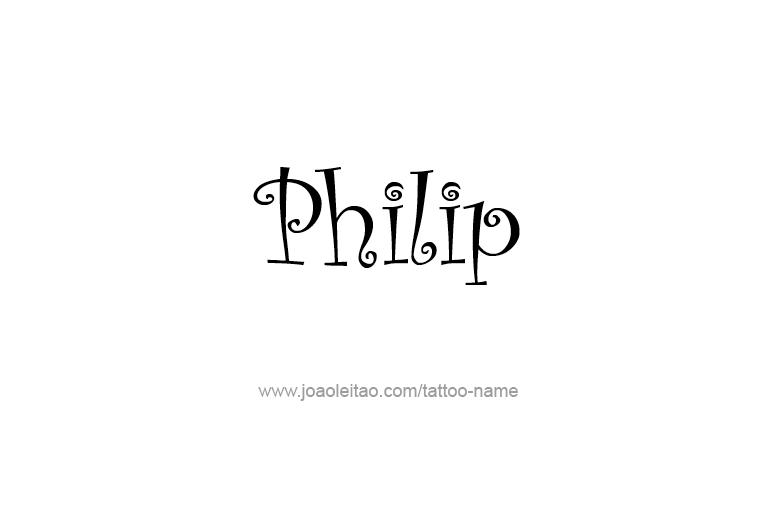 Tattoo Design Prophet Name Philip