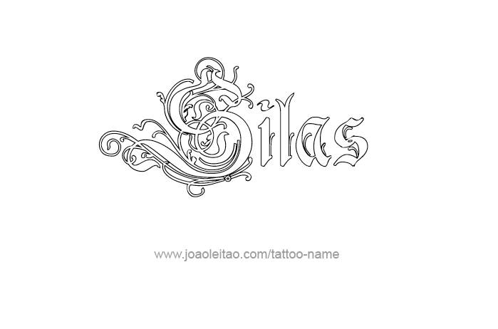 Tattoo Design Prophet Name Silas