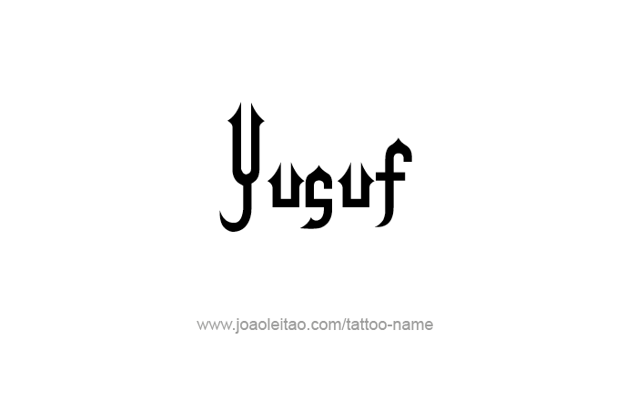 Tattoo Design Prophet Name Yusuf