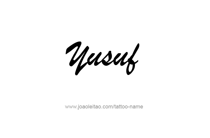 Tattoo Design Prophet Name Yusuf