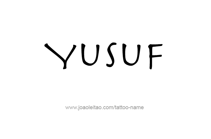 Tattoo Design Prophet Name Yusuf