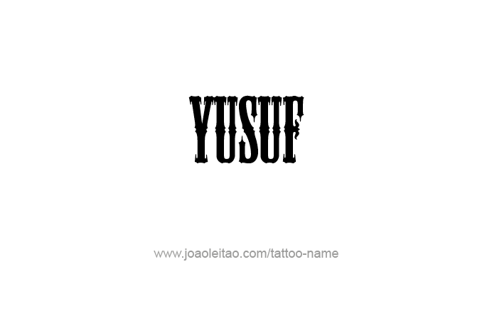 Tattoo Design Prophet Name Yusuf