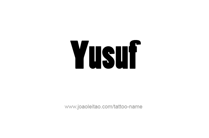 Tattoo Design Prophet Name Yusuf