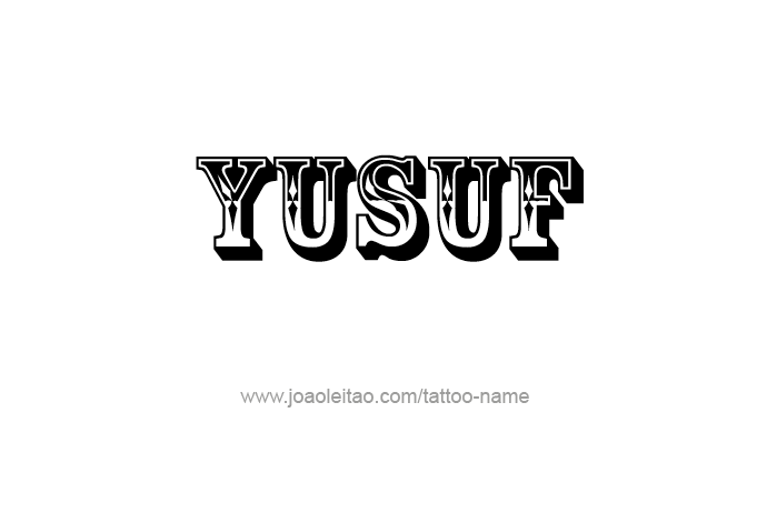 Tattoo Design Prophet Name Yusuf