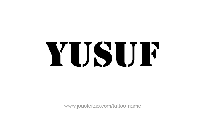 Tattoo Design Prophet Name Yusuf