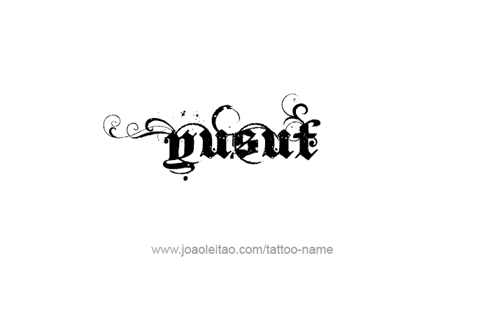 Tattoo Design Prophet Name Yusuf