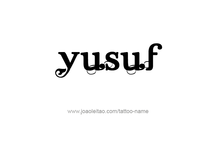 Tattoo Design Prophet Name Yusuf