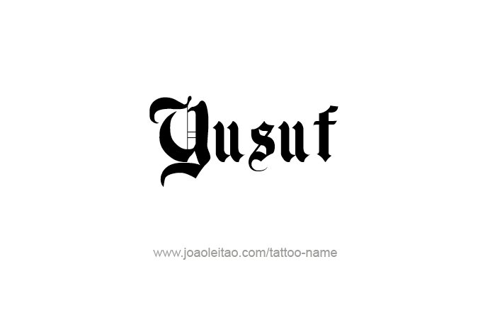 Tattoo Design Prophet Name Yusuf