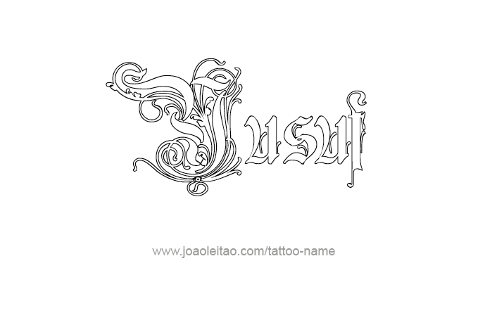 Tattoo Design Prophet Name Yusuf