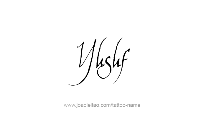 Tattoo Design Prophet Name Yusuf