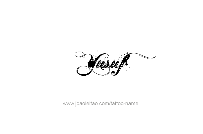 Tattoo Design Prophet Name Yusuf