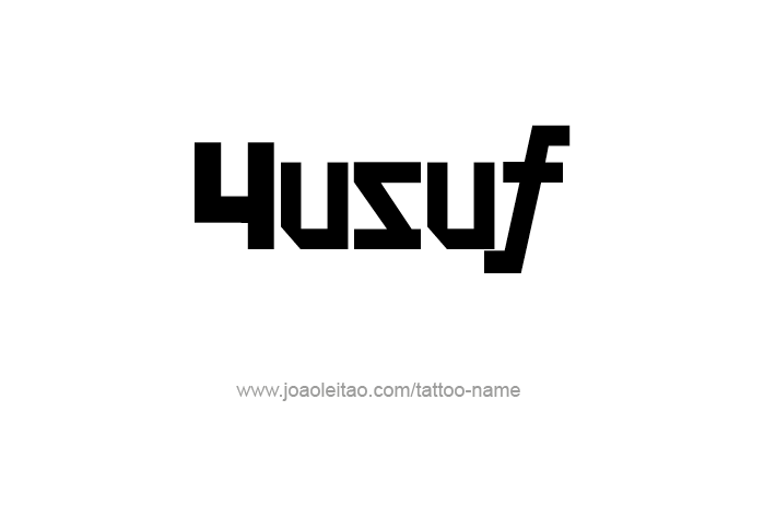 Tattoo Design Prophet Name Yusuf