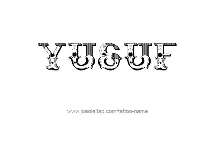 Tattoo Design Prophet Name Yusuf