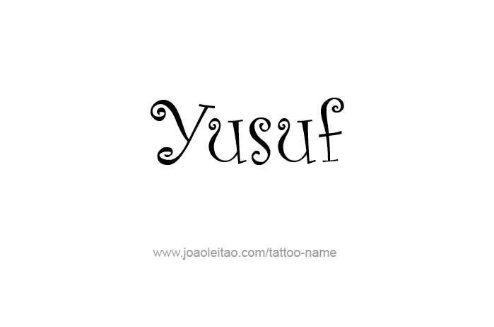 Tattoo Design Prophet Name Yusuf