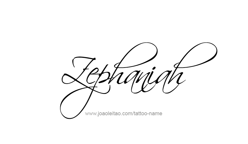 Tattoo Design Prophet Name Zephaniah