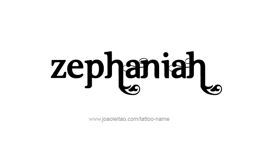 Tattoo Design Prophet Name Zephaniah