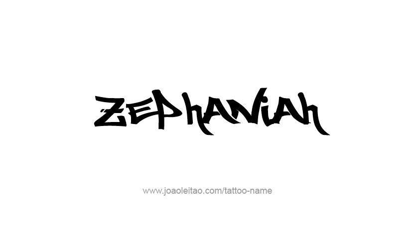 Tattoo Design Prophet Name Zephaniah