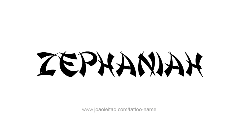 Tattoo Design Prophet Name Zephaniah