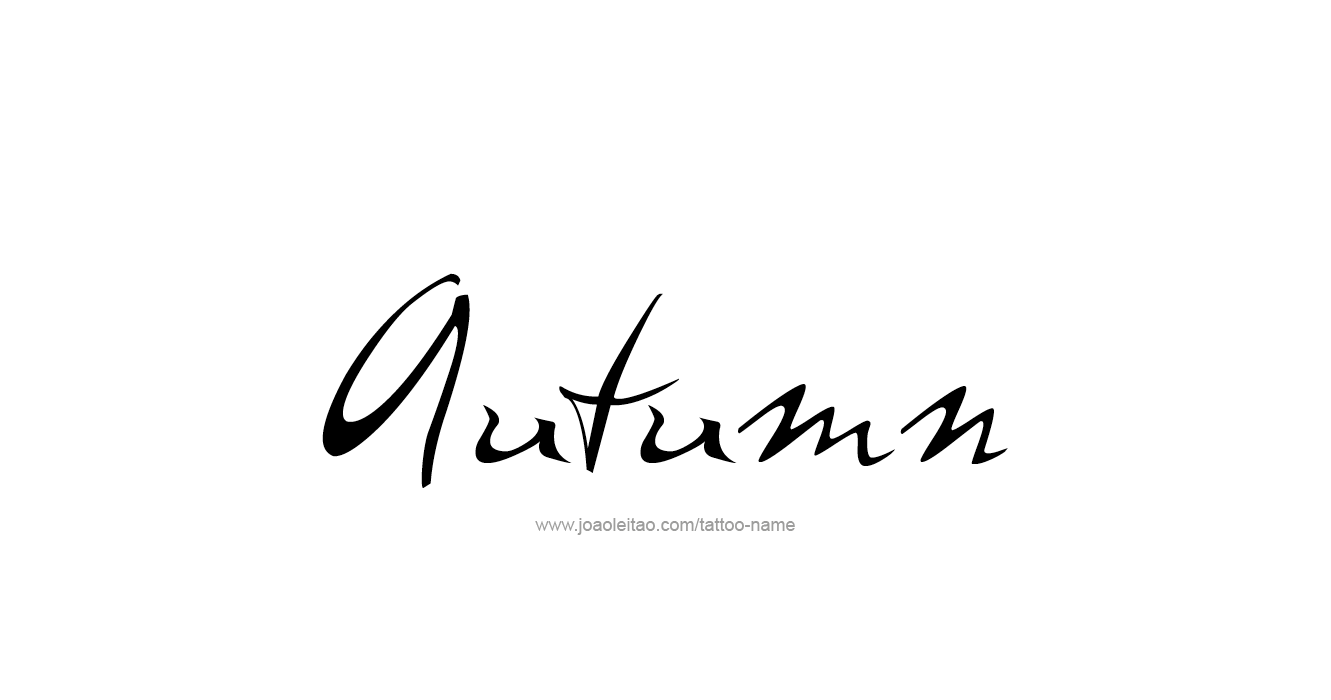 Tattoo Design Season Name Autumn  