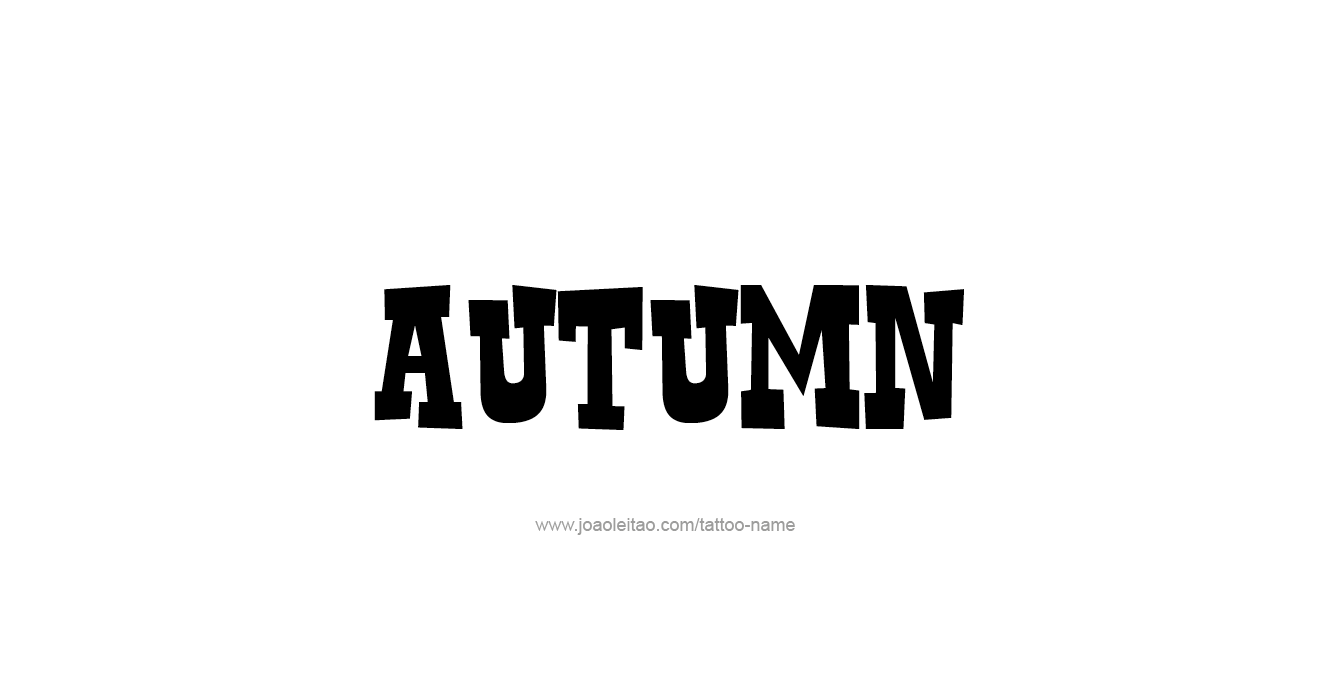 Tattoo Design Season Name Autumn  