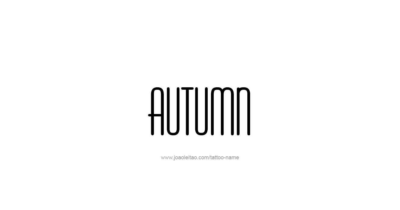 Tattoo Design Season Name Autumn  