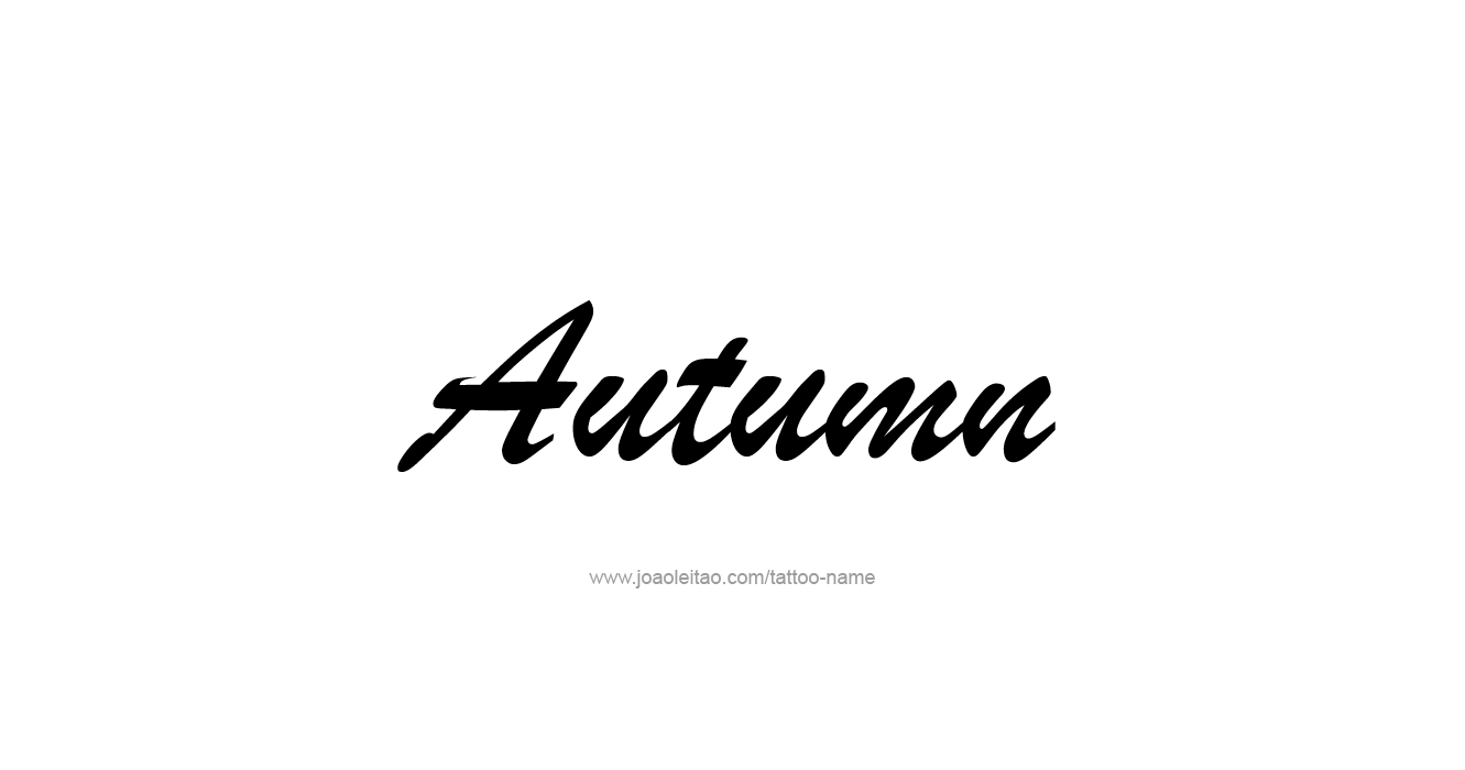 Tattoo Design Season Name Autumn  