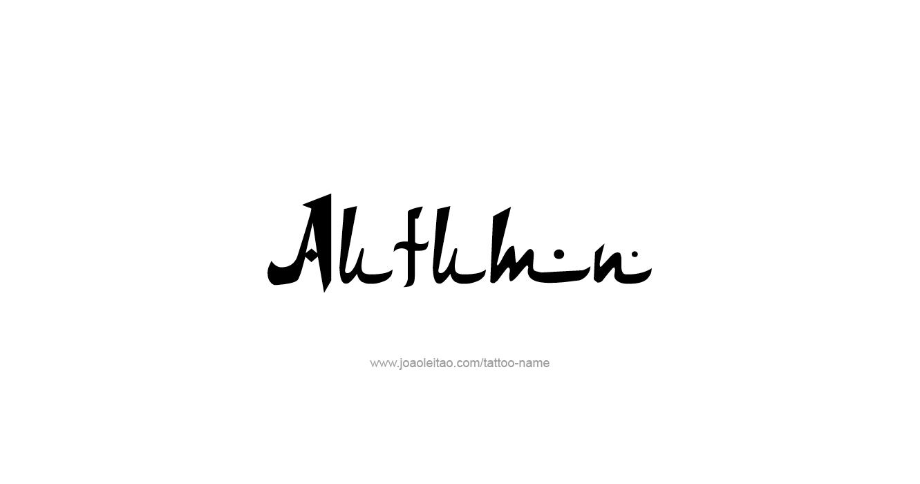 Tattoo Design Season Name Autumn  