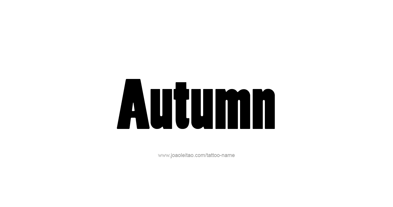 Tattoo Design Season Name Autumn  