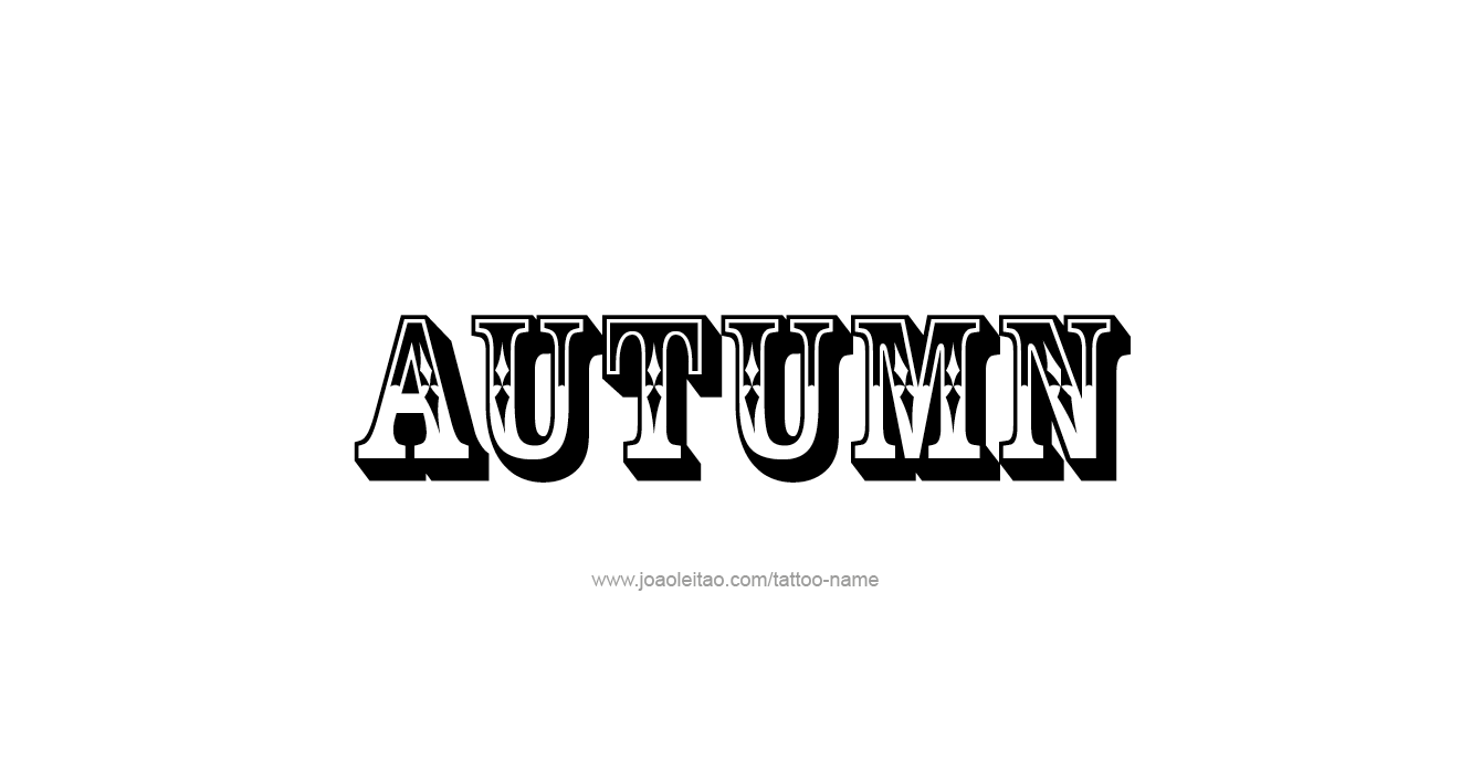 Tattoo Design Season Name Autumn  