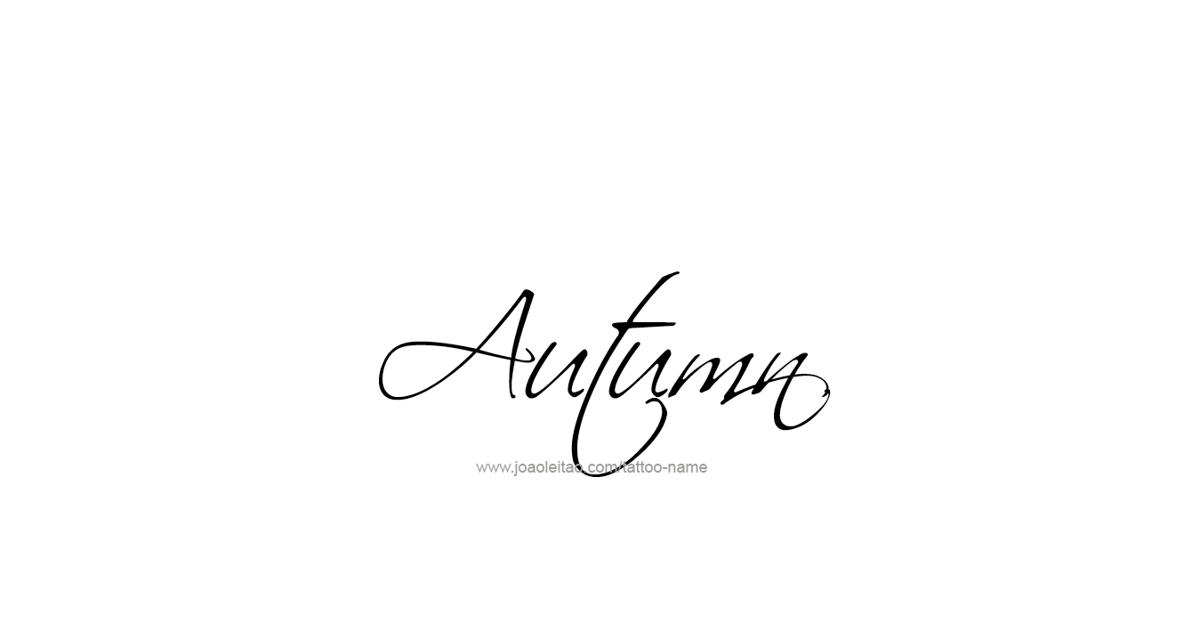 Tattoo Design Season Name Autumn  