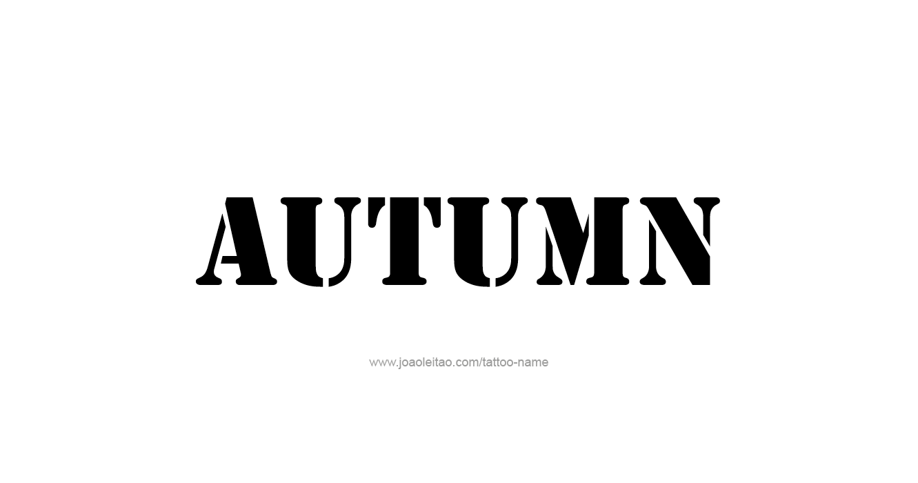 Tattoo Design Season Name Autumn  