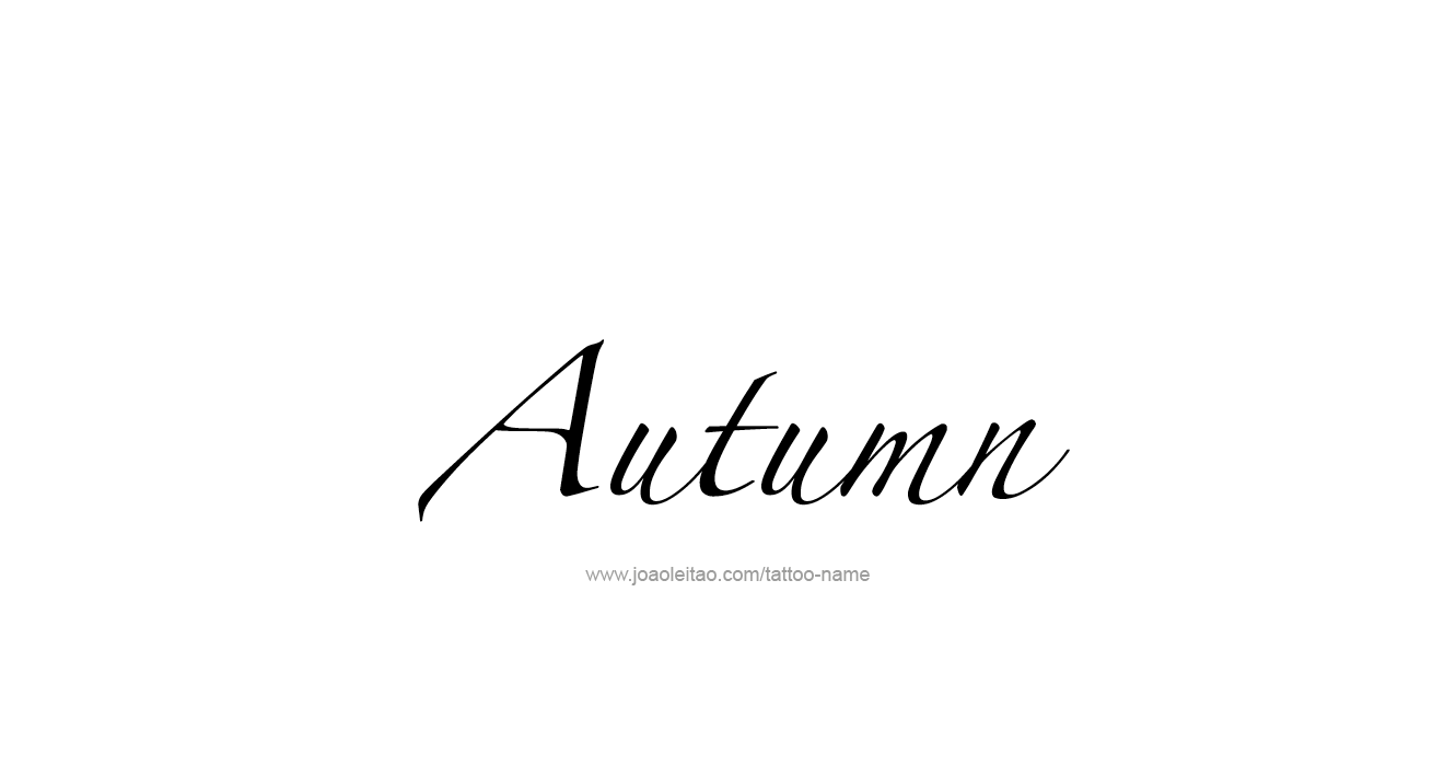 Tattoo Design Season Name Autumn  