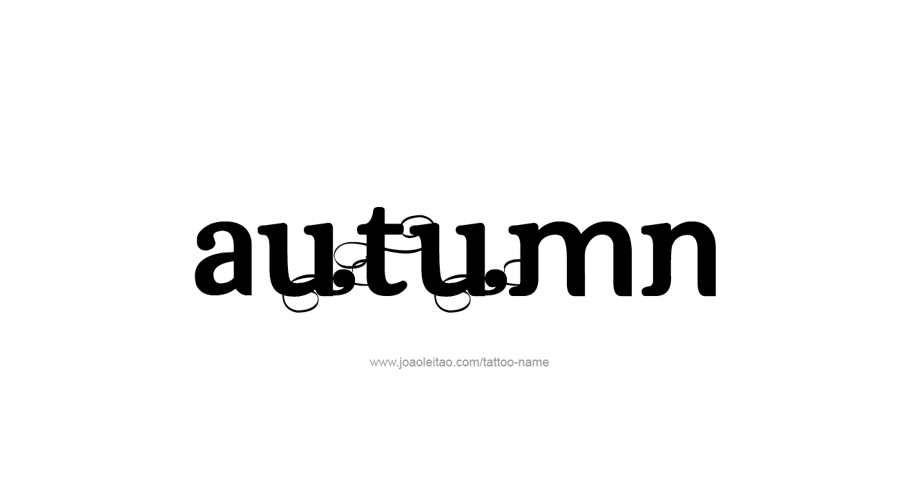 Tattoo Design Season Name Autumn  