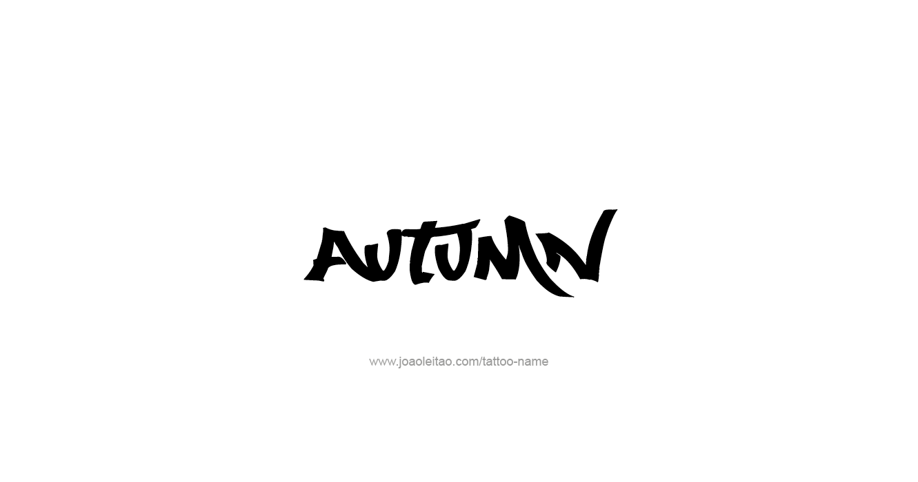 Tattoo Design Season Name Autumn  