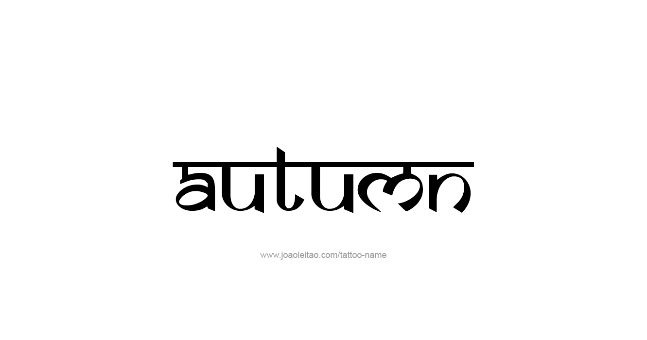 Tattoo Design Season Name Autumn  