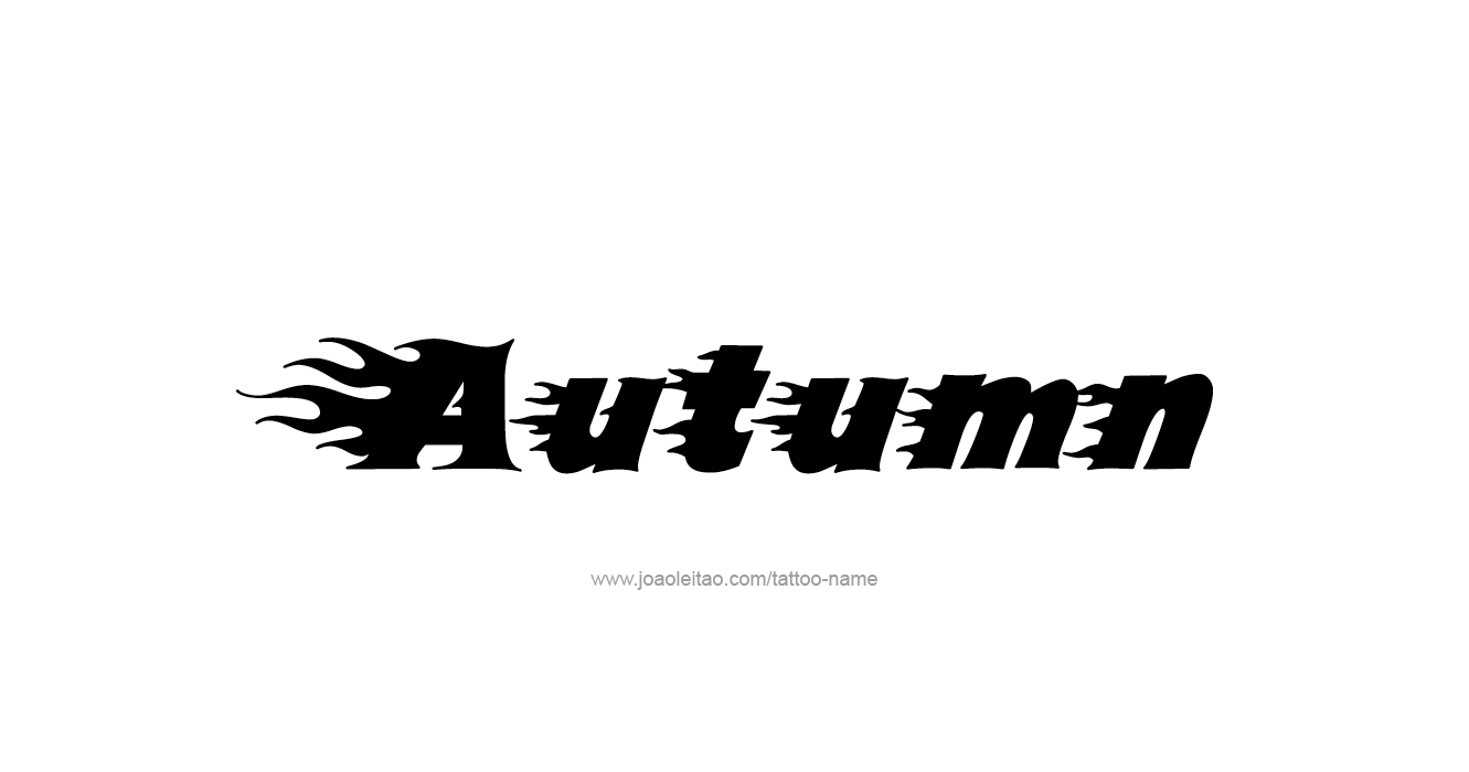 Tattoo Design Season Name Autumn  