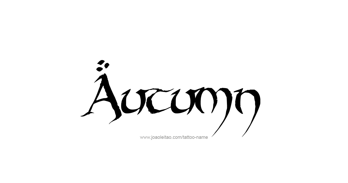 Tattoo Design Season Name Autumn  