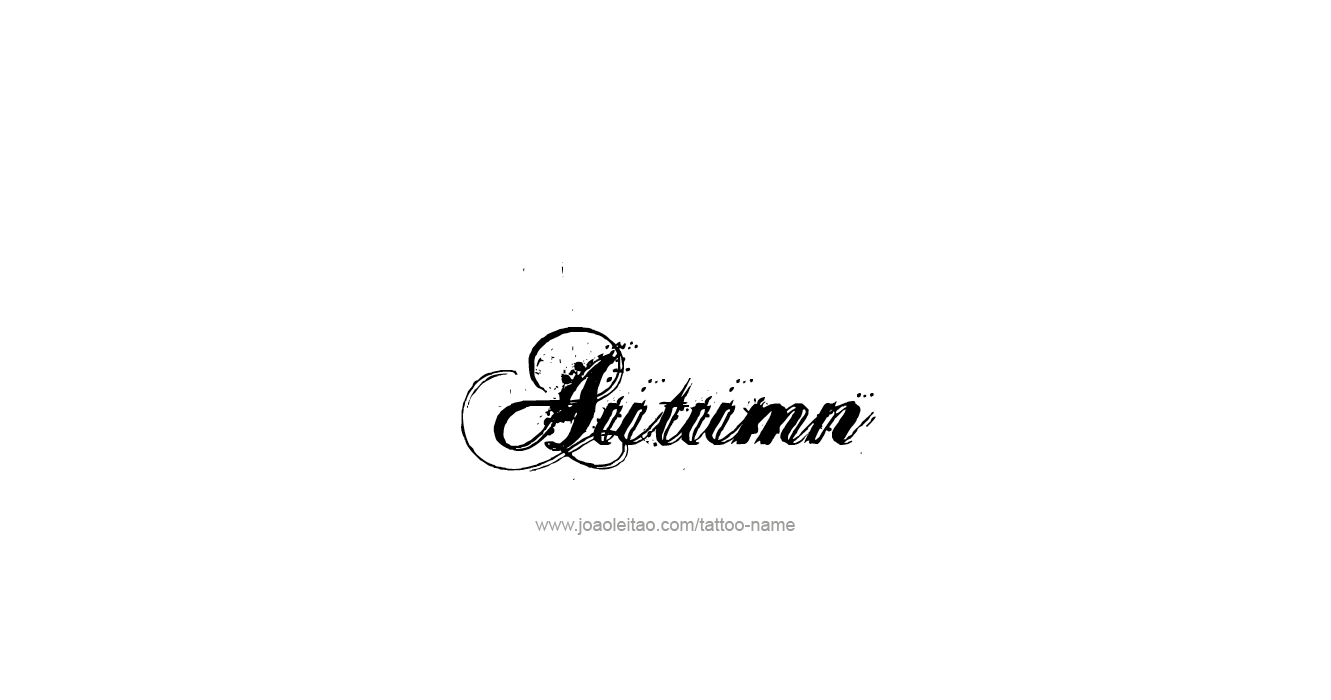 Tattoo Design Season Name Autumn  