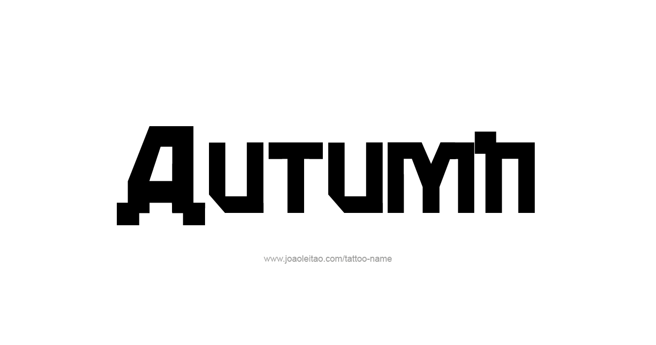 Tattoo Design Season Name Autumn  