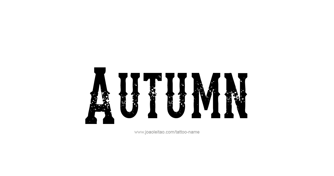 Tattoo Design Season Name Autumn  