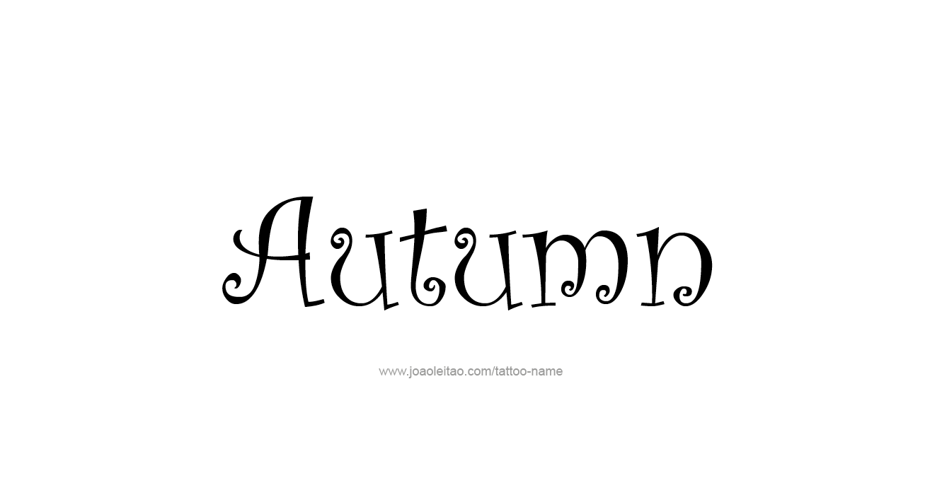 Tattoo Design Season Name Autumn  