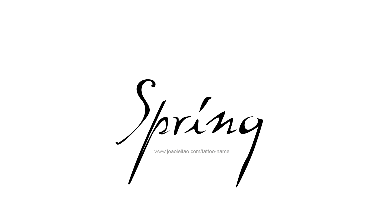 Tattoo Design Season Name Spring  