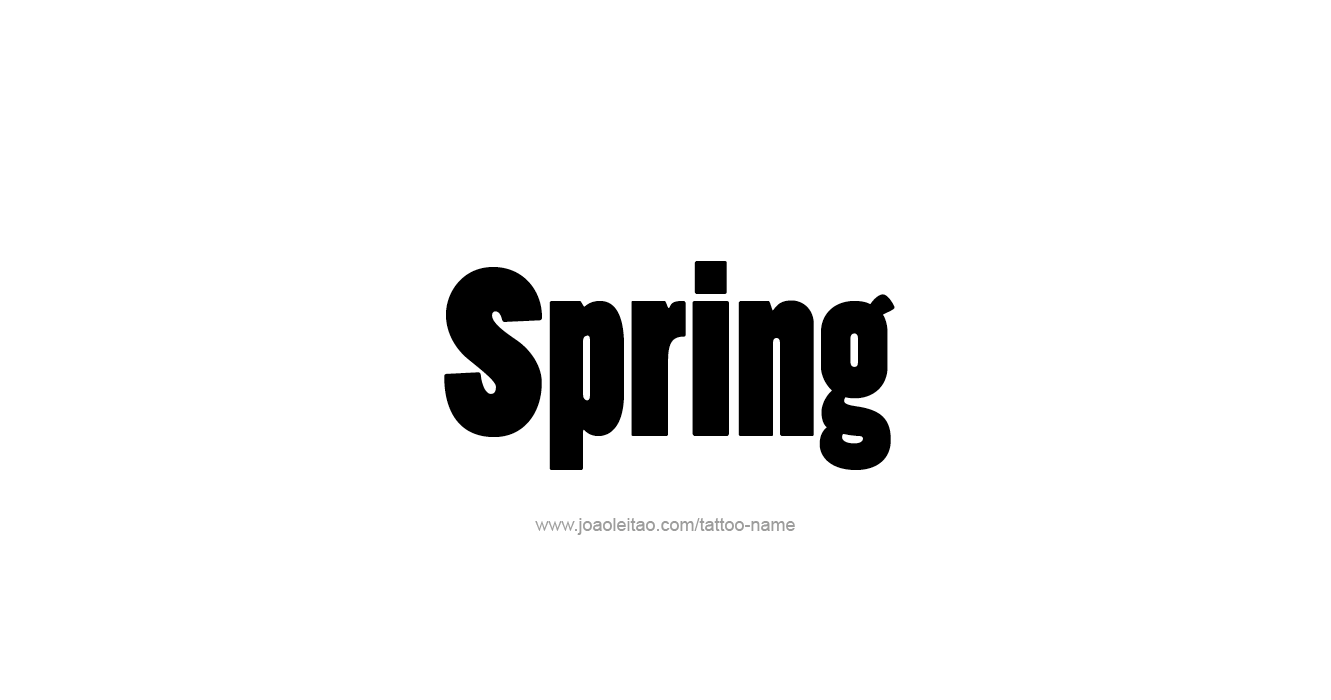 Tattoo Design Season Name Spring  