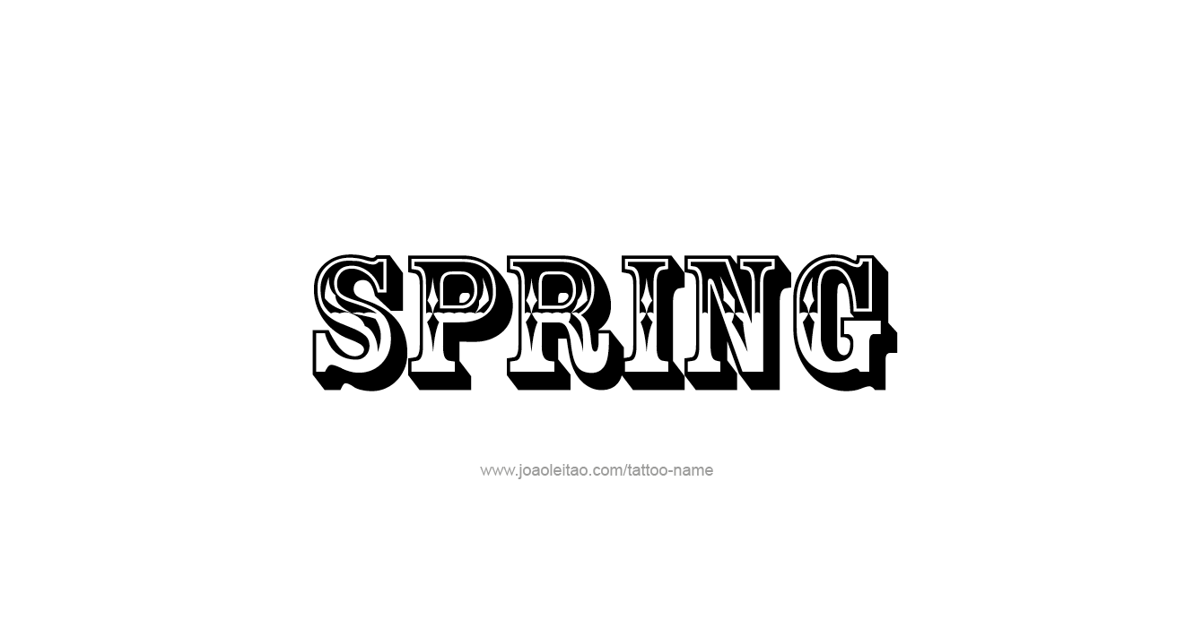 Tattoo Design Season Name Spring  