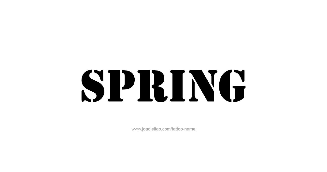 Tattoo Design Season Name Spring  