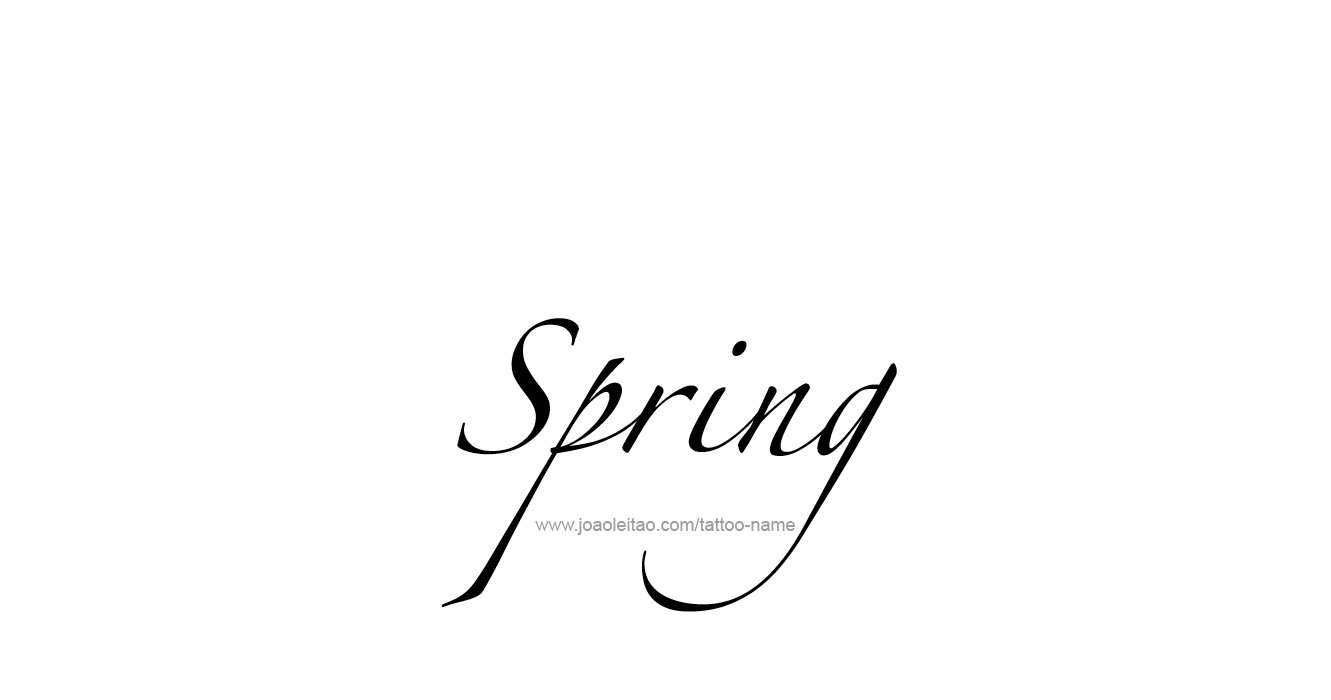 Tattoo Design Season Name Spring  