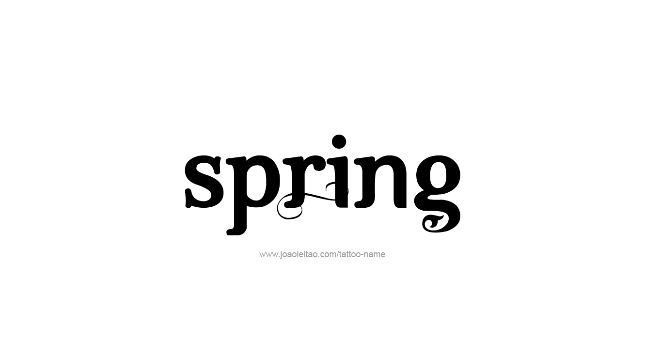 Tattoo Design Season Name Spring  